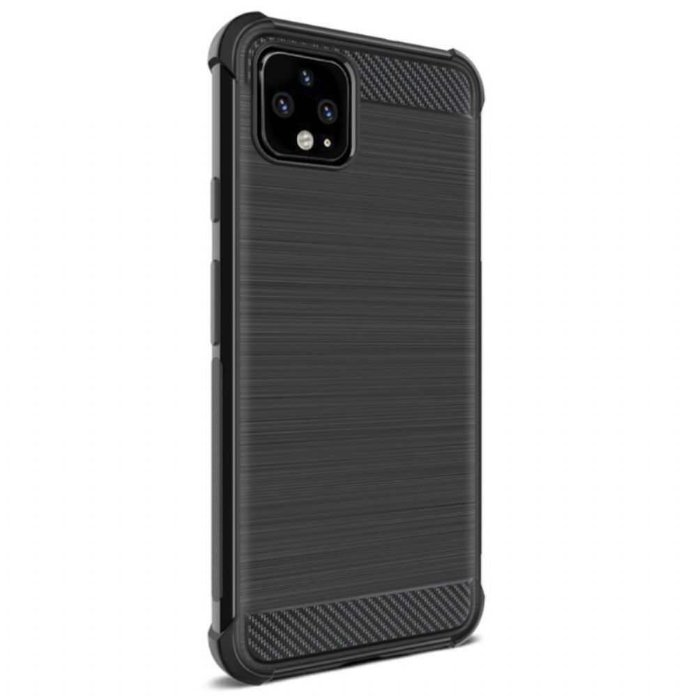 Hoesje voor Google Pixel 4 XL Imak Geborstelde Koolstofvezel