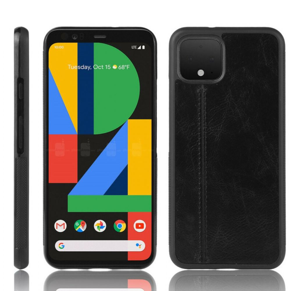 Hoesje voor Google Pixel 4 XL Naad Leereffect