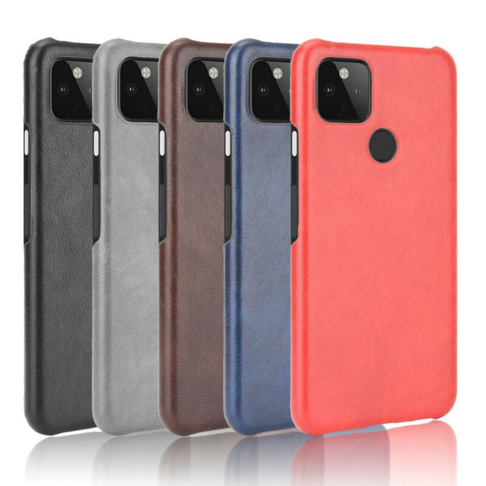 Hoesje voor Google Pixel 4A 5G Prestaties Litchi Leder Effect