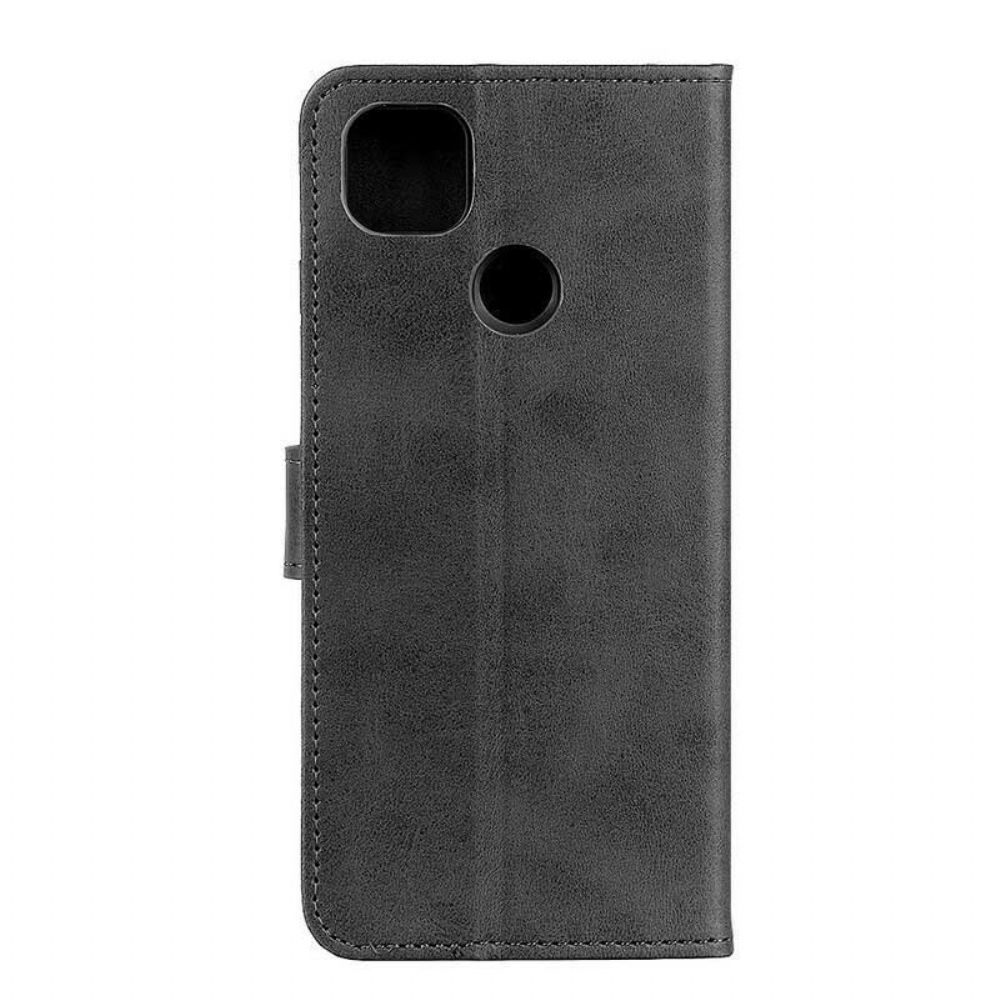 Leren Hoesje voor Google Pixel 4A 5G Retro Mat Leereffect