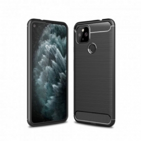 Telefoonhoesje voor Google Pixel 4A 5G Geborstelde Koolstofvezel