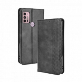 Bescherming Hoesje voor Moto G10 / G30 Folio-hoesje Gestyled Vintage Leereffect