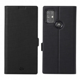 Bescherming Hoesje voor Moto G10 / G30 Folio-hoesje Getextureerde Vili Dmk