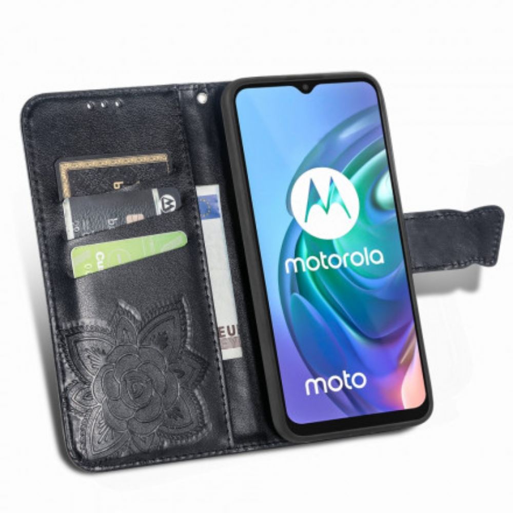 Flip Case voor Moto G10 / G30 Halve Vlinder