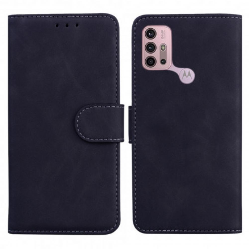 Flip Case voor Moto G10 / G30 Vintage Couture Lederen Stijl