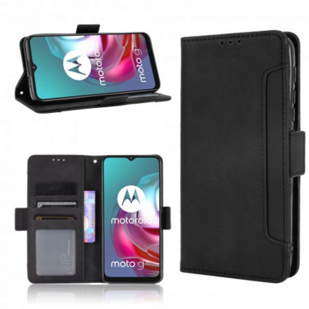 Folio-hoesje voor Moto G10 / G30 Eerste Klas Multi-kaart