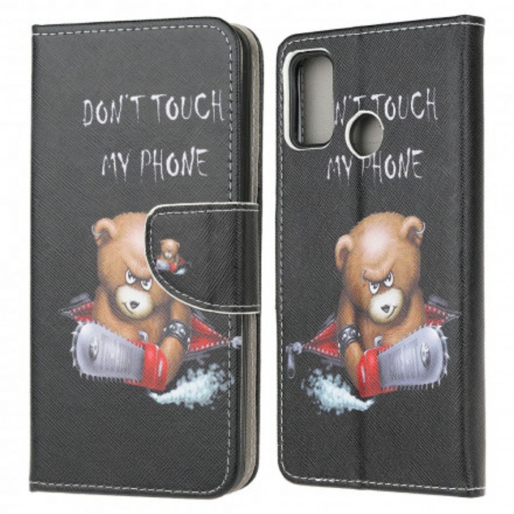 Folio-hoesje voor Moto G10 / G30 Gevaarlijke Beer