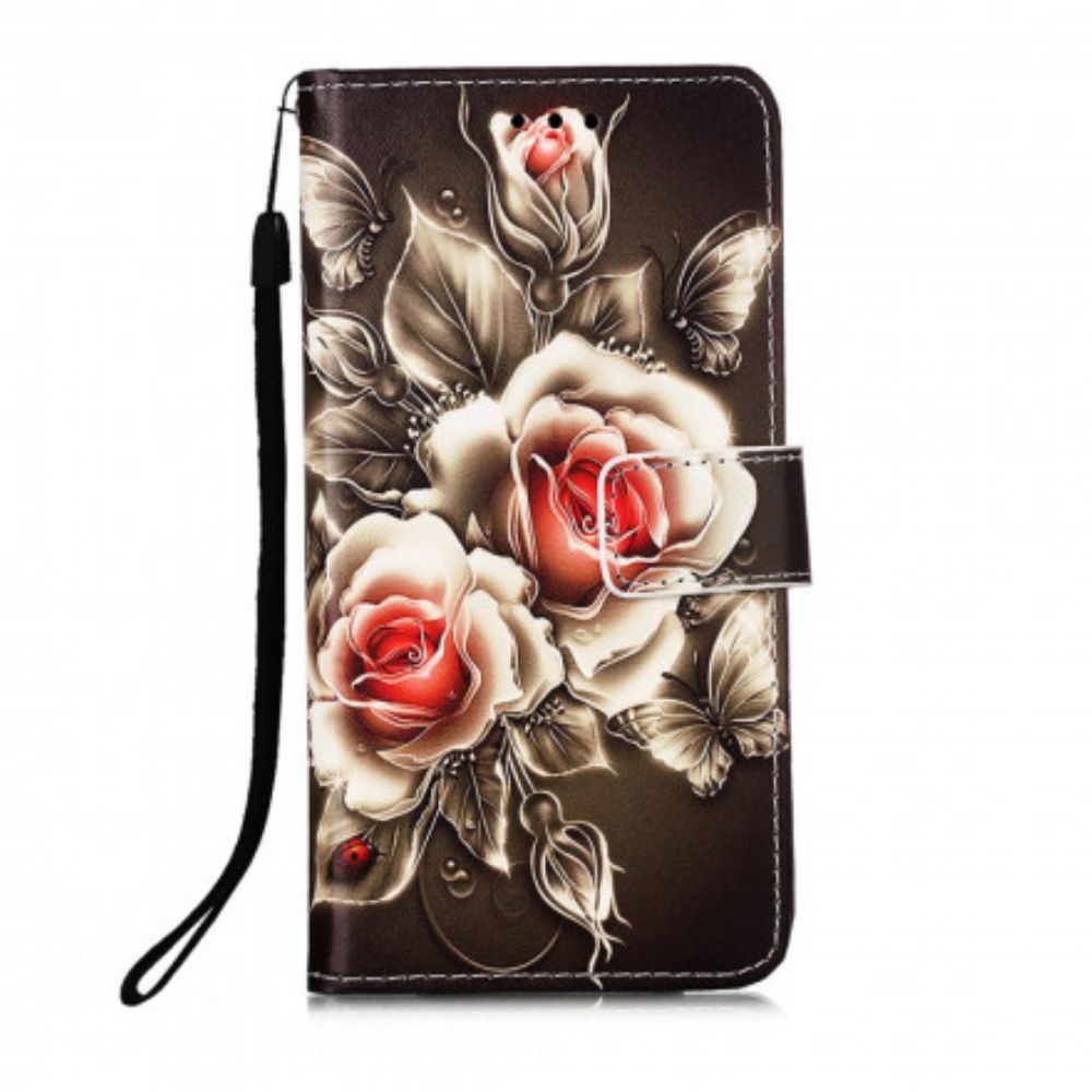 Folio-hoesje voor Moto G10 / G30 Gouden Rozen