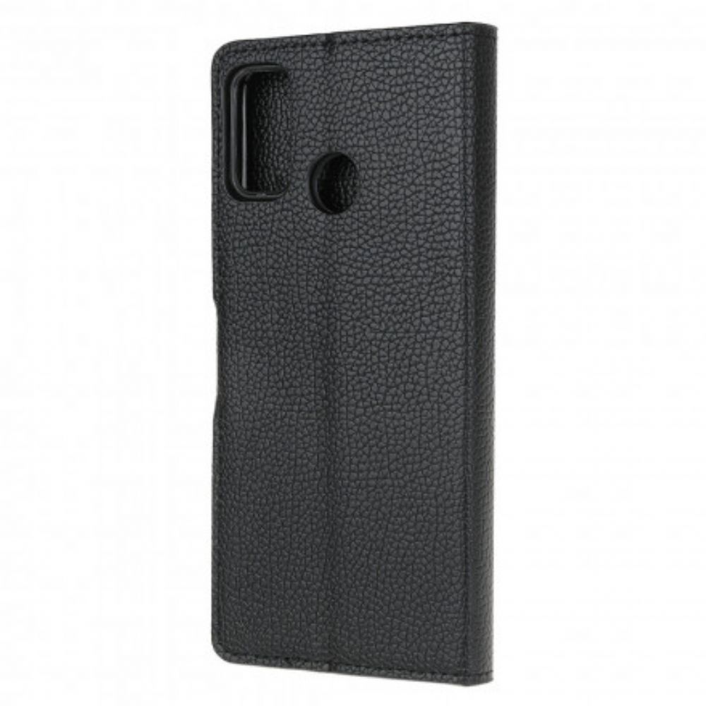 Folio-hoesje voor Moto G10 / G30 Litchi-leereffect