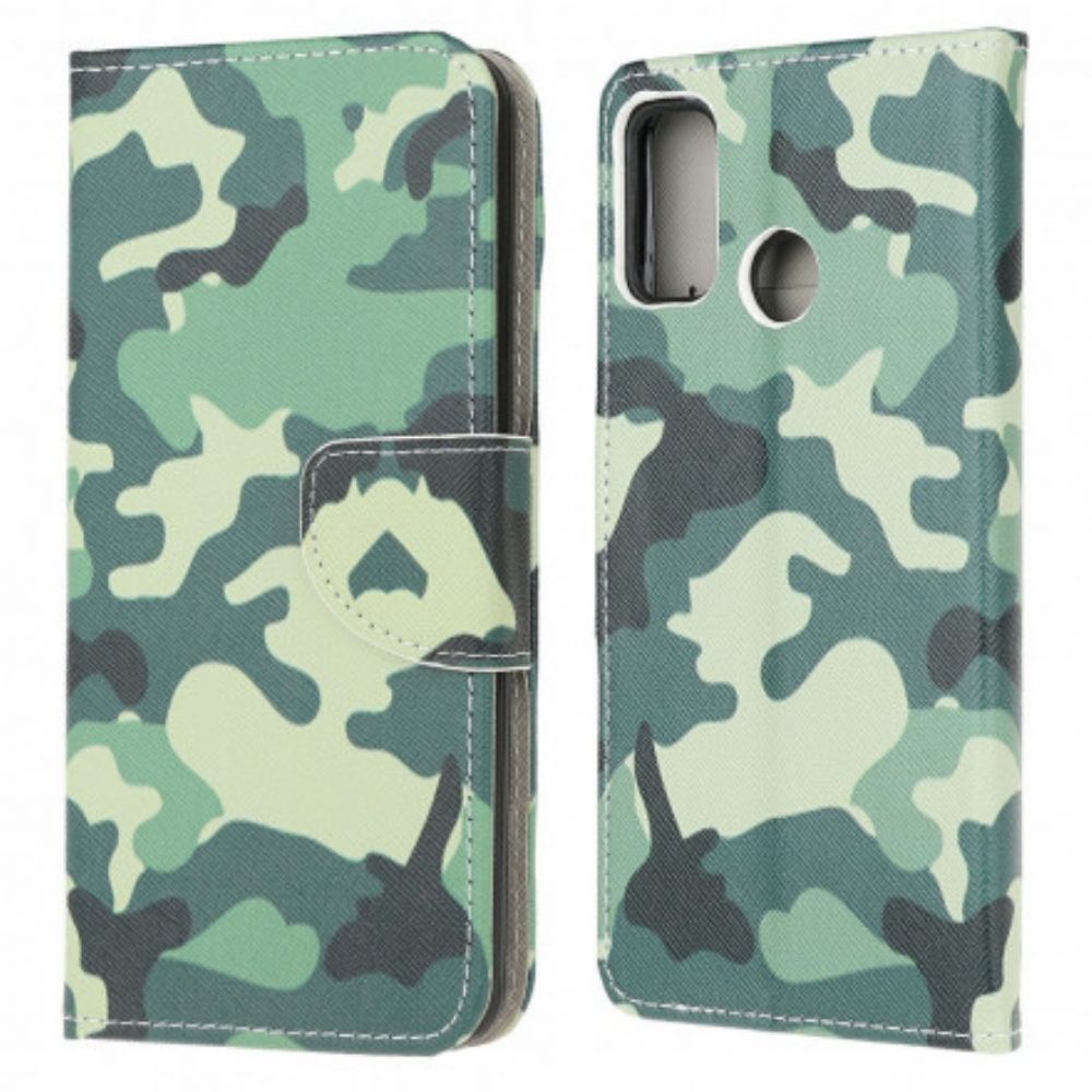 Folio-hoesje voor Moto G10 / G30 Militaire Camouflage