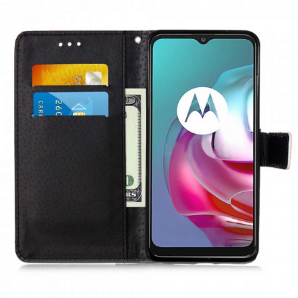 Folio-hoesje voor Moto G10 / G30 Nachttijger