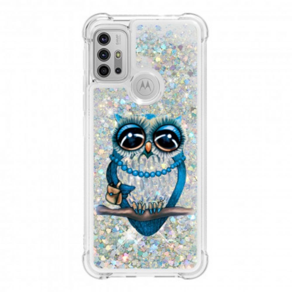 Hoesje voor Moto G10 / G30 Miss Glitteruil