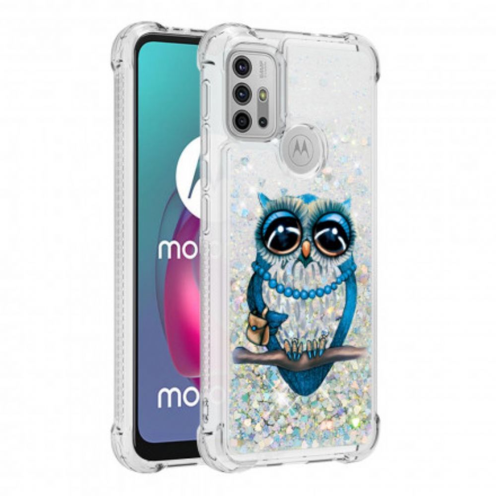 Hoesje voor Moto G10 / G30 Miss Glitteruil