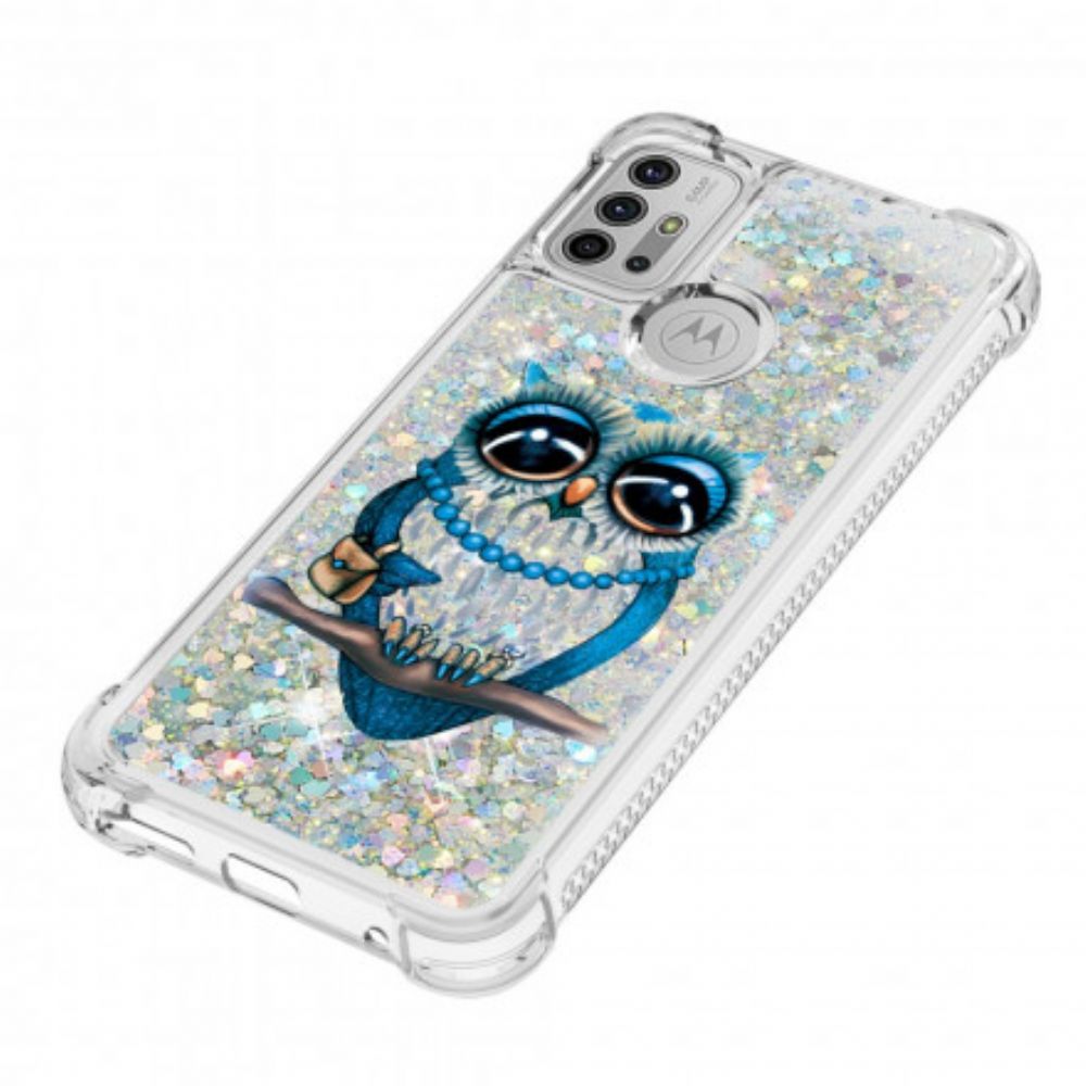 Hoesje voor Moto G10 / G30 Miss Glitteruil