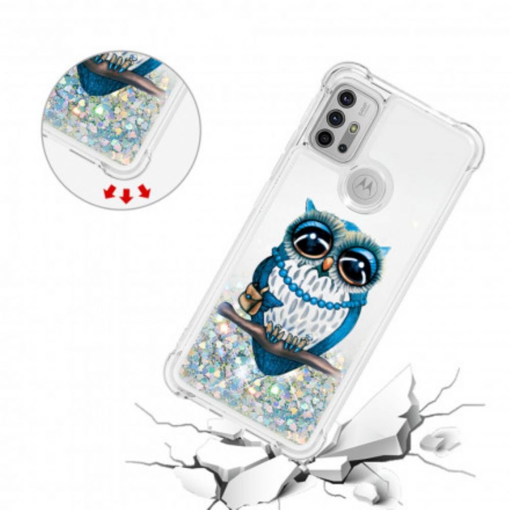 Hoesje voor Moto G10 / G30 Miss Glitteruil