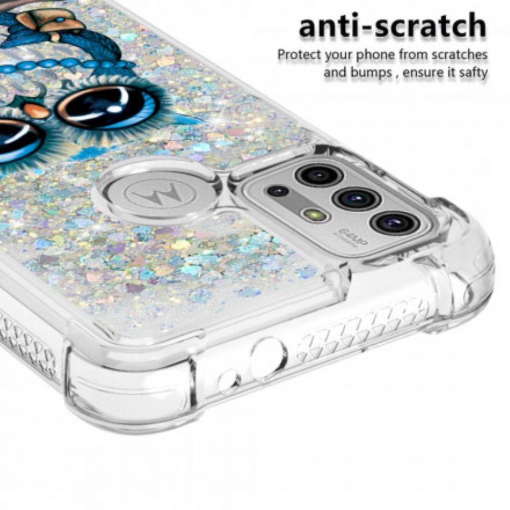 Hoesje voor Moto G10 / G30 Miss Glitteruil