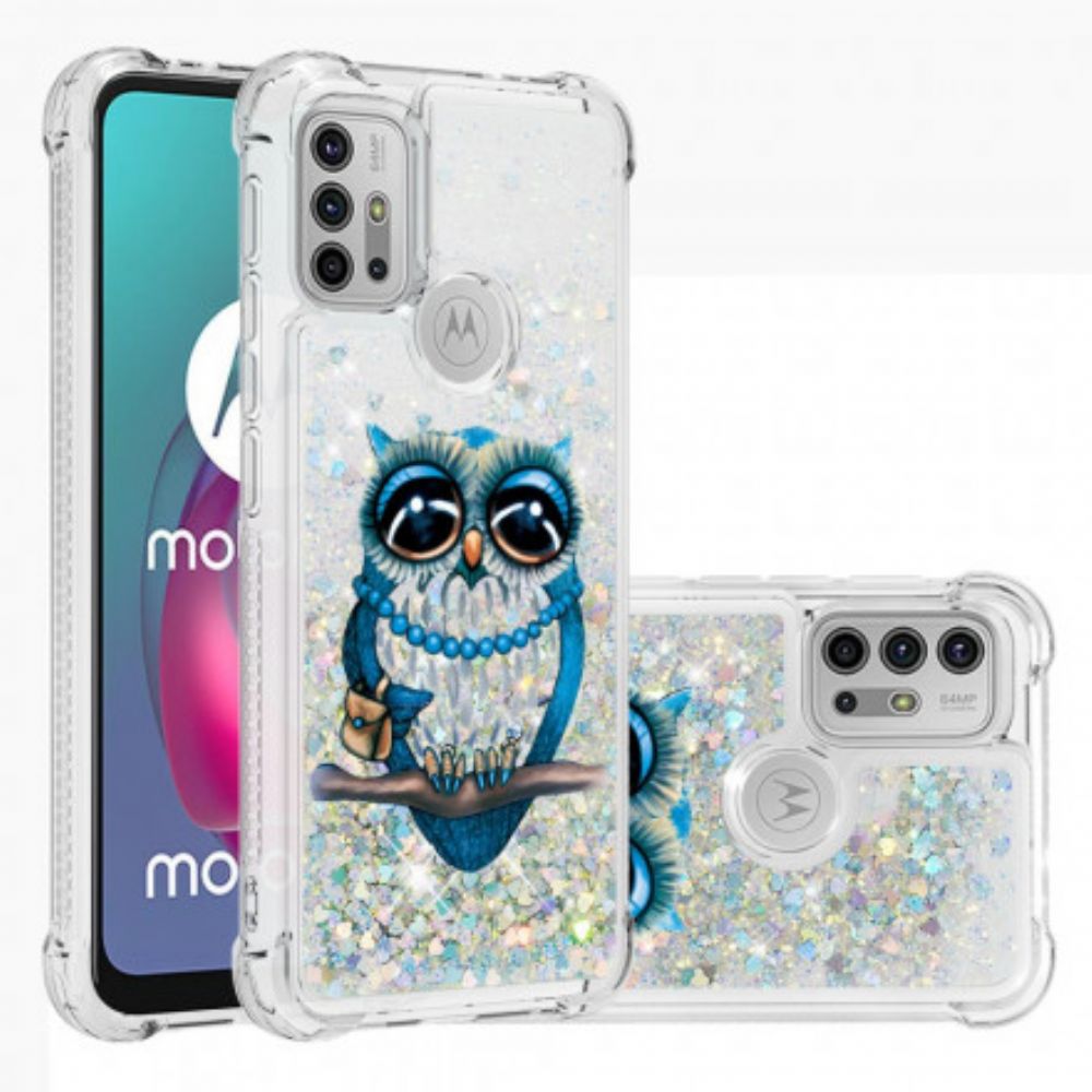 Hoesje voor Moto G10 / G30 Miss Glitteruil