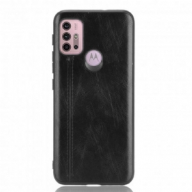 Hoesje voor Moto G10 / G30 Naad Leereffect