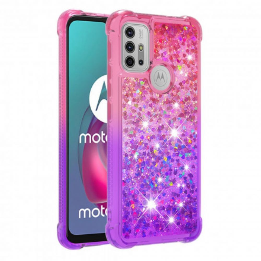 Hoesje voor Moto G10 / G30 Pailletten Kleuren