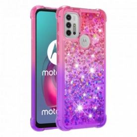 Hoesje voor Moto G10 / G30 Pailletten Kleuren