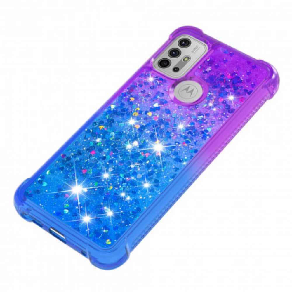 Hoesje voor Moto G10 / G30 Pailletten Kleuren