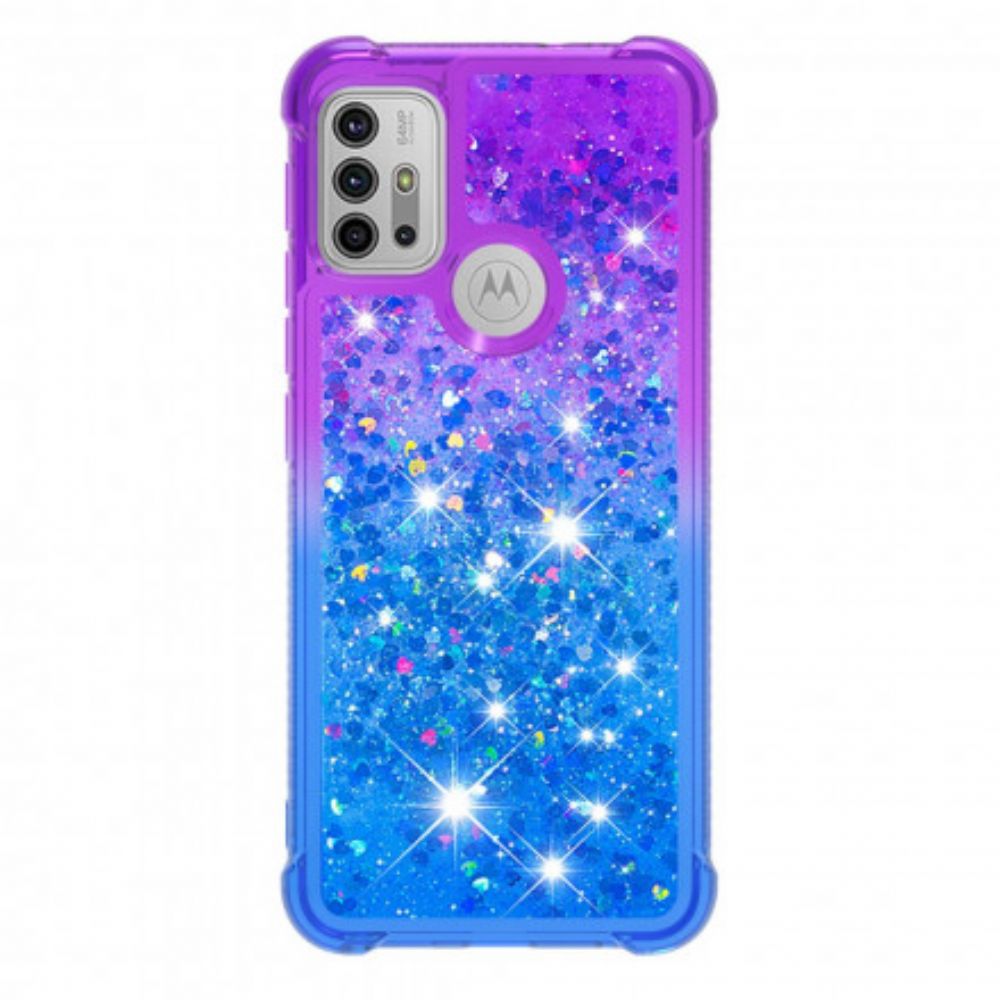 Hoesje voor Moto G10 / G30 Pailletten Kleuren