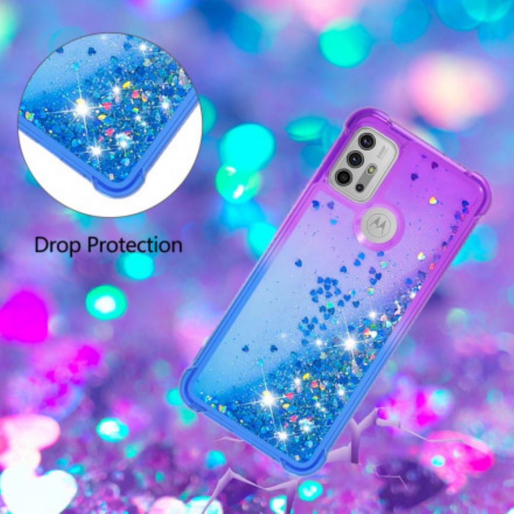 Hoesje voor Moto G10 / G30 Pailletten Kleuren