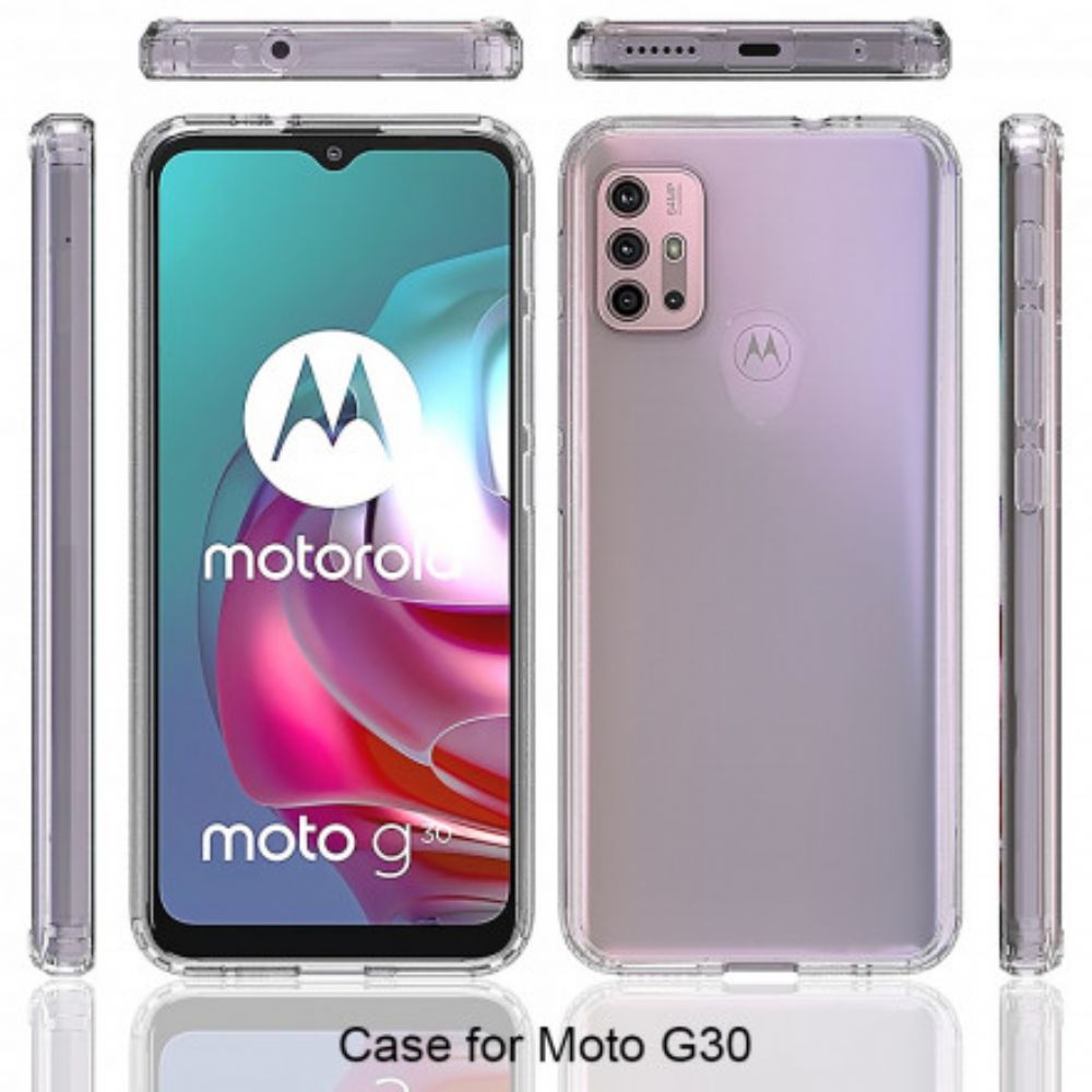 Hoesje voor Moto G10 / G30 Transparante Versterkte Hoeken