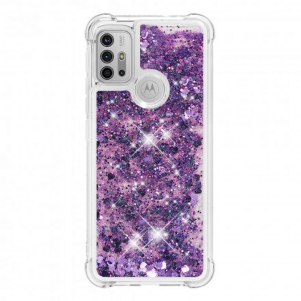 Hoesje voor Moto G10 / G30 Verlangen Glitter