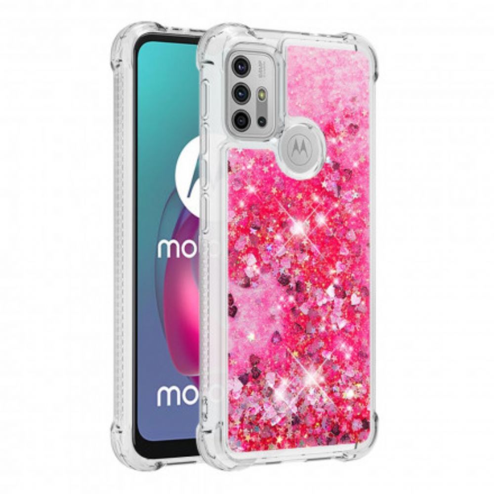 Hoesje voor Moto G10 / G30 Verlangen Glitter