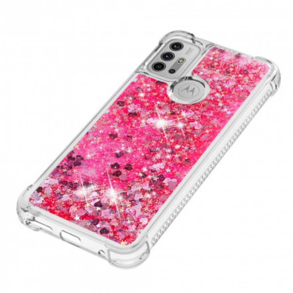 Hoesje voor Moto G10 / G30 Verlangen Glitter