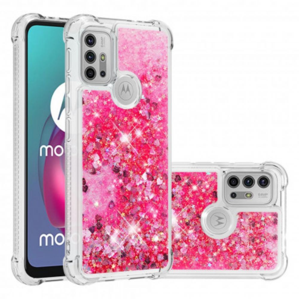 Hoesje voor Moto G10 / G30 Verlangen Glitter