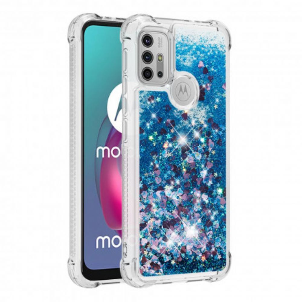 Hoesje voor Moto G10 / G30 Verlangen Glitter