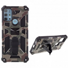 Hoesje voor Moto G10 / G30 Verwijderbare Ondersteuning Camouflage