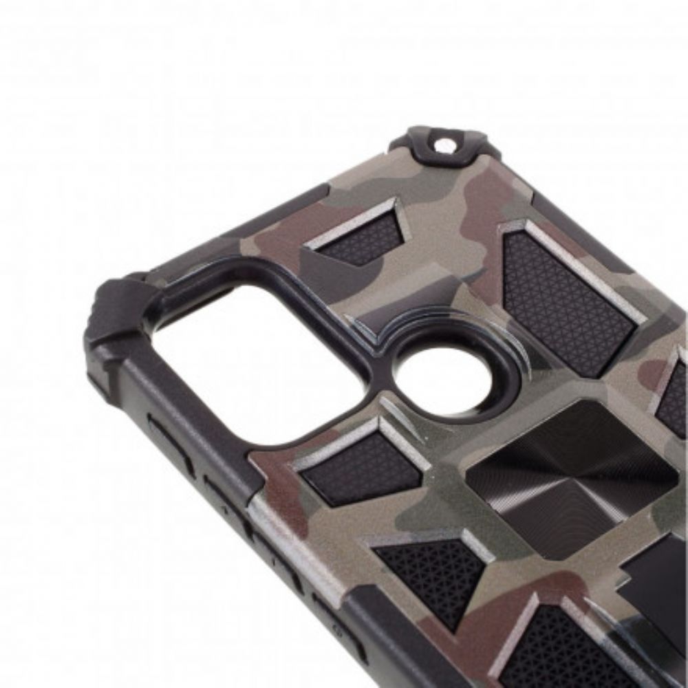 Hoesje voor Moto G10 / G30 Verwijderbare Ondersteuning Camouflage