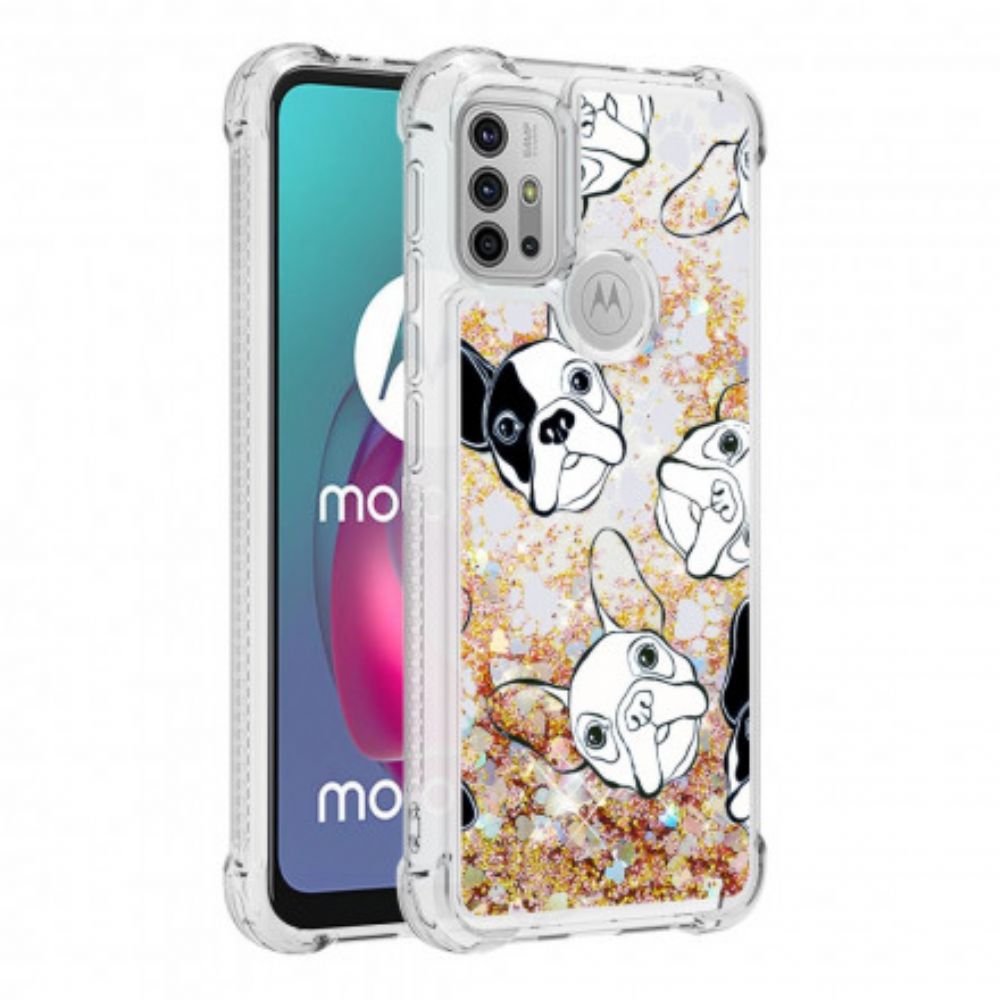 Telefoonhoesje voor Moto G10 / G30 Meneer Glitterhond