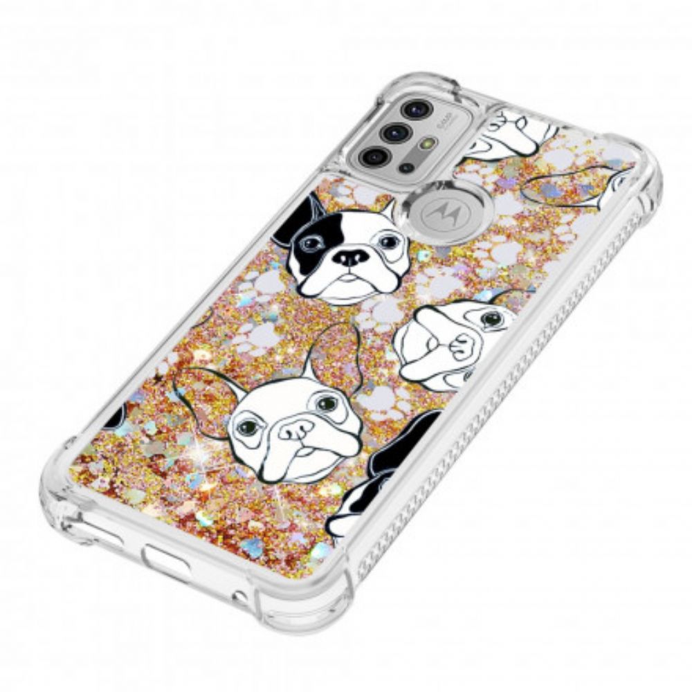 Telefoonhoesje voor Moto G10 / G30 Meneer Glitterhond