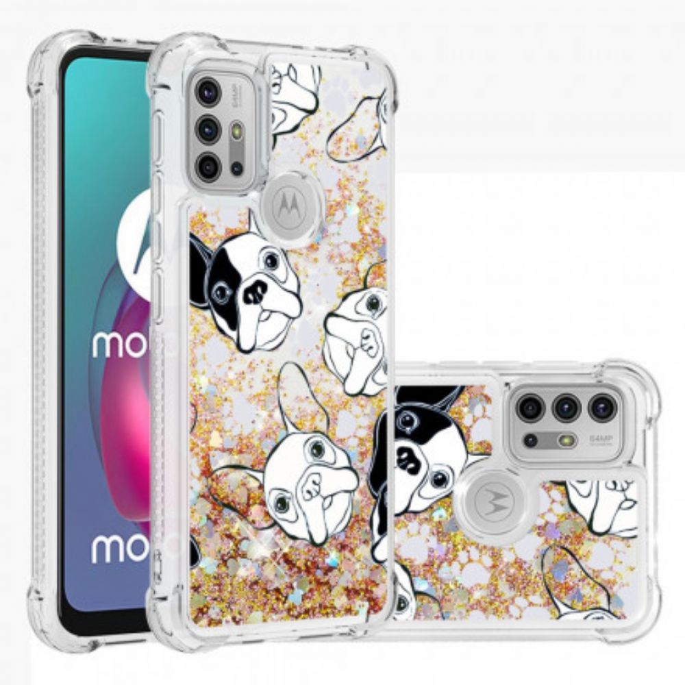 Telefoonhoesje voor Moto G10 / G30 Meneer Glitterhond