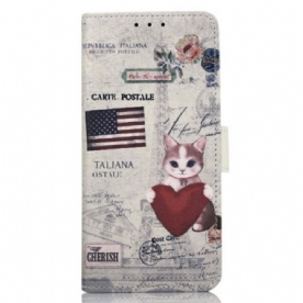 Folio-hoesje voor Xiaomi 13 Lite Reiziger Kat