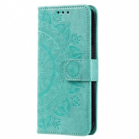 Leren Hoesje voor Xiaomi 13 Lite Mandala Zon Met Lanyard