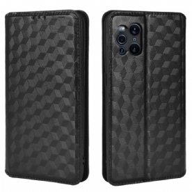 Bescherming Hoesje voor Oppo Find X3 / X3 Pro Folio-hoesje Diamant Leder Effect