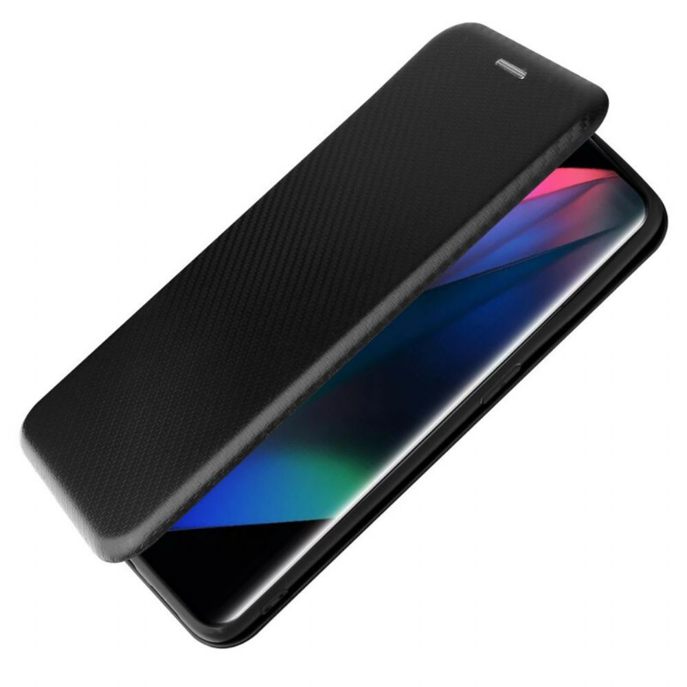 Bescherming Hoesje voor Oppo Find X3 / X3 Pro Folio-hoesje Gekleurde Carbon Silicone