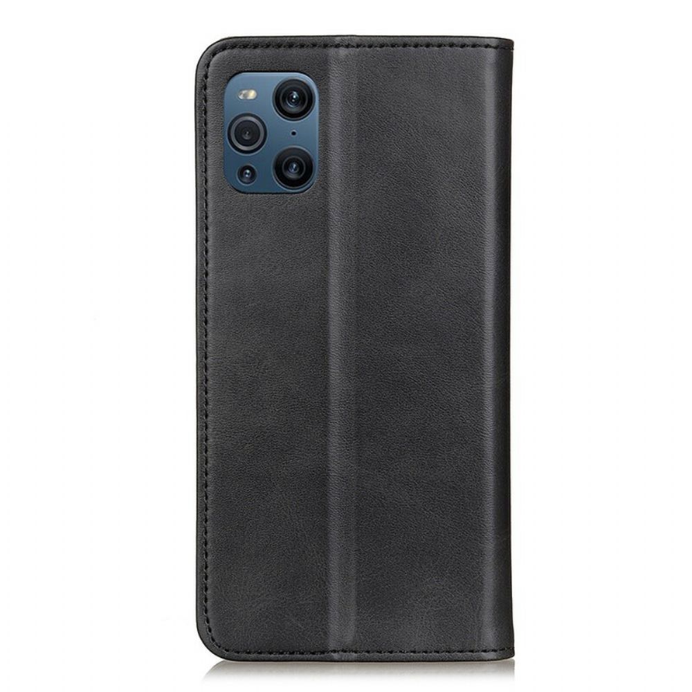 Bescherming Hoesje voor Oppo Find X3 / X3 Pro Folio-hoesje Gespleten Leer