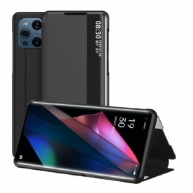 Bescherming Hoesje voor Oppo Find X3 / X3 Pro Getextureerd Kunstleer