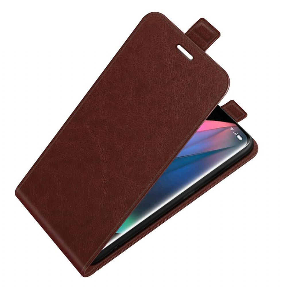 Flip Case voor Oppo Find X3 / X3 Pro Folio-hoesje Leren Effect Verticale Klep