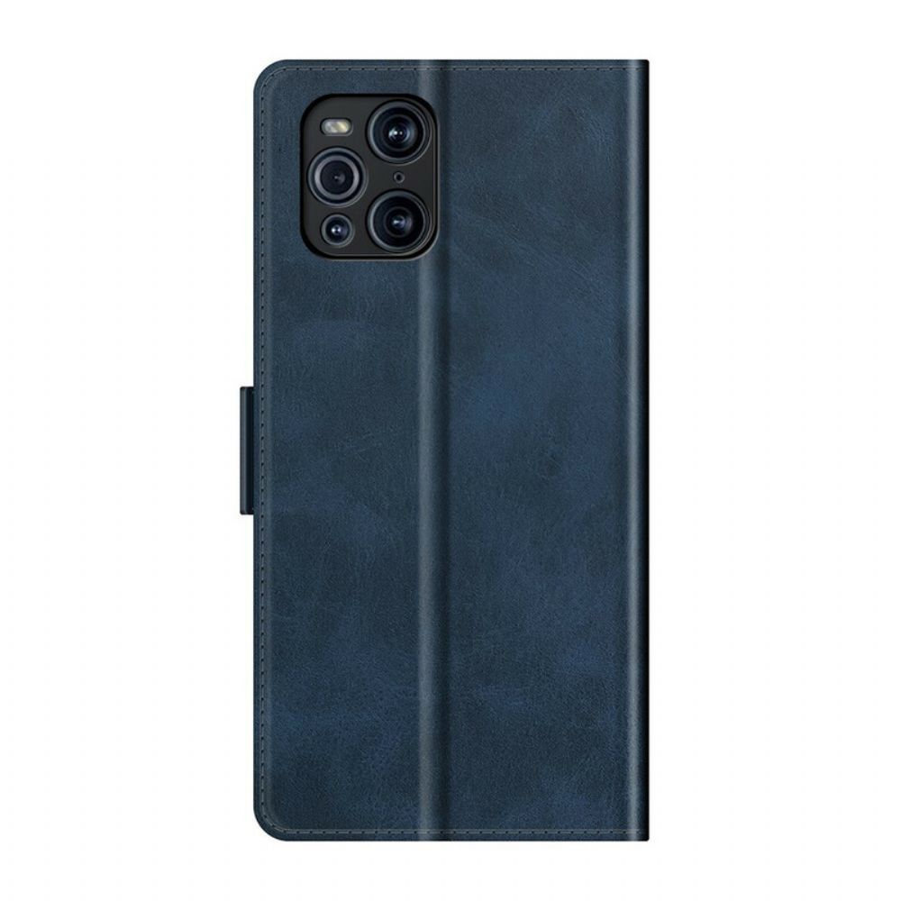 Folio-hoesje voor Oppo Find X3 / X3 Pro Flip Case Klassieke Dubbele Klep