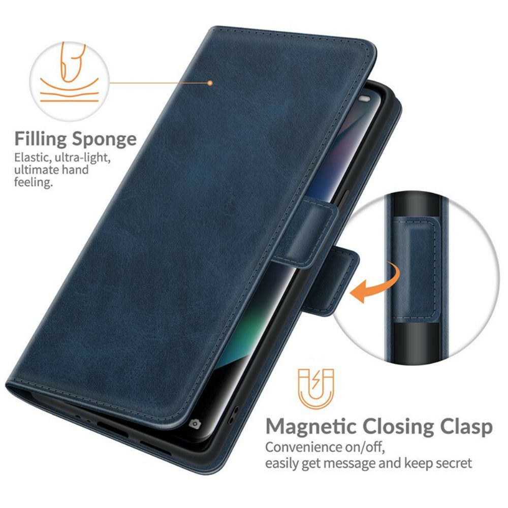 Folio-hoesje voor Oppo Find X3 / X3 Pro Flip Case Klassieke Dubbele Klep