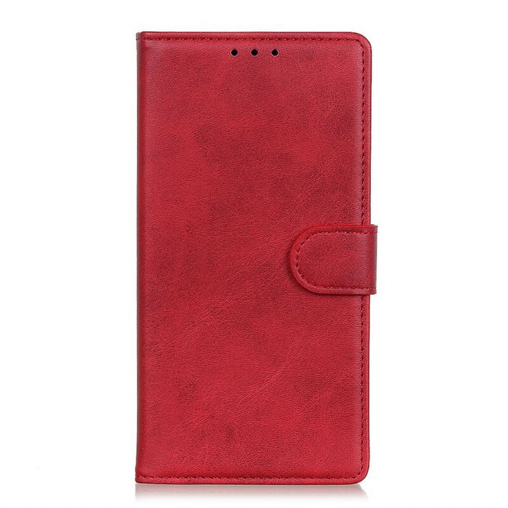 Folio-hoesje voor Oppo Find X3 / X3 Pro Mat Vintage Leereffect