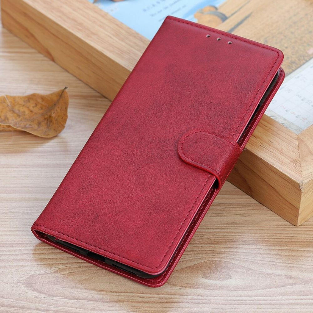 Folio-hoesje voor Oppo Find X3 / X3 Pro Mat Vintage Leereffect