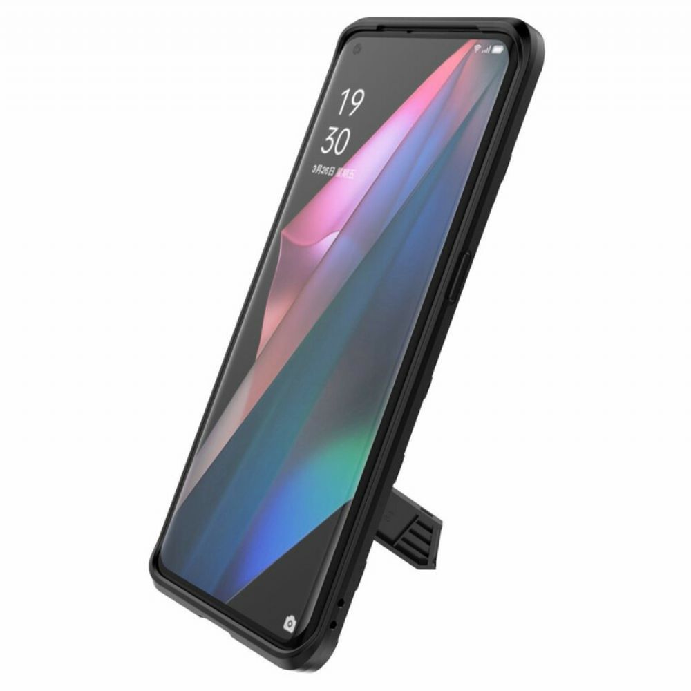 Hoesje voor Oppo Find X3 / X3 Pro Handsfree Twee Standen Verwijderbare Standaard